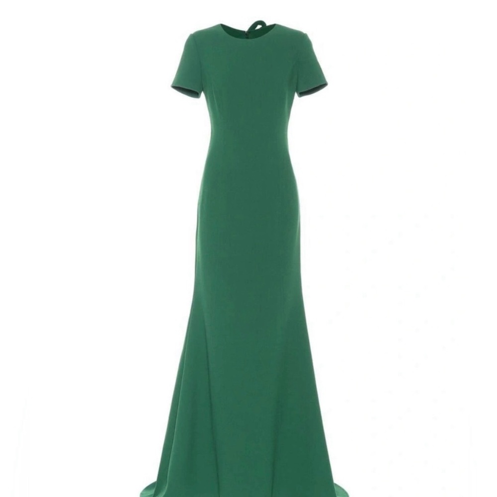 Oscar de la Renta Green Sheath Dress for Wedding Guests - Picture 8 of 12